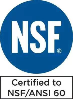 Certified to NSF/ANSI 60